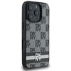 DKNY ETUI HARDCASE DO IPHONE 16 PRO 6.3 WZÓR W KRATKĘ Z PASKAMI DRUKOWANYMI
