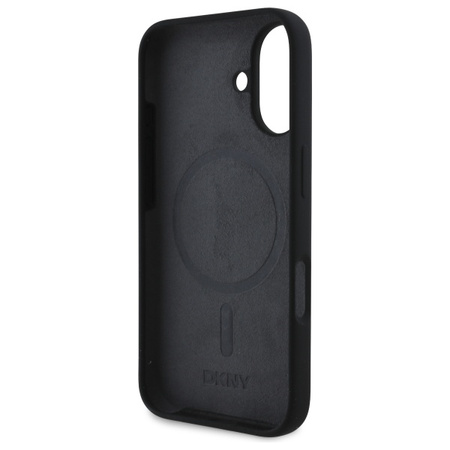 DKNY ETUI DO IPHONE 16 6.1 DO MAGSAFE HARDCASE SILIKONOWE Z LOGO BIAŁE