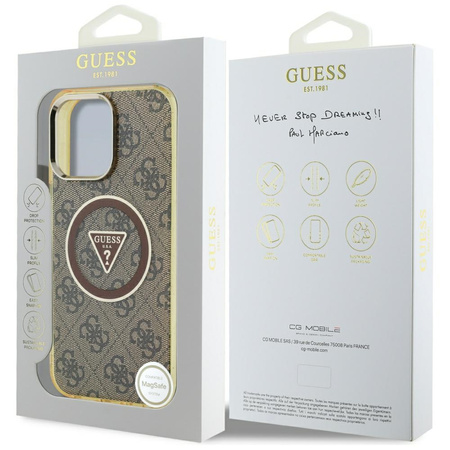 GUESS ETUI IML METAL GLITTER DO IPHONE 16 PRO Z MAGNETYCZNĄ FUNKCJĄ
