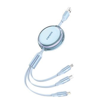 FONENG KABEL 3W1 1.1M DO TELEFONÓW ANDROID IPHONE USB-C MICRO USB