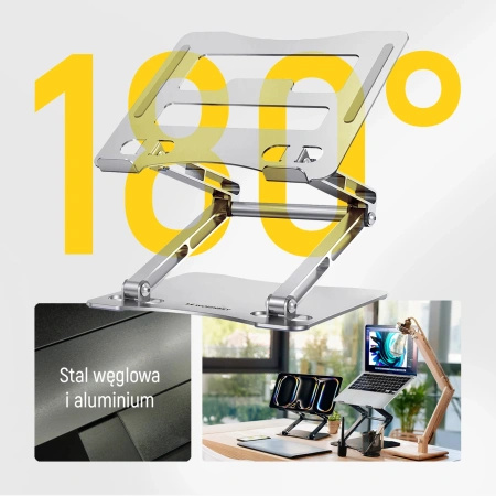 WOZINSKY PODSTAWKA ALUMINIOWA 15 6 CALA Z PODSTAWKĄ DO SMARTFONA ZESTAW