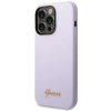 Etui Guess Silicone Vintage Gold Logo na iPhone 14 Pro - fioletowe