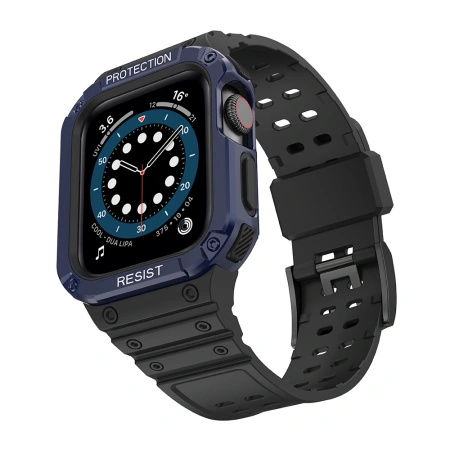HURTEL ETUI PANCERNE OPASKA DO APPLE WATCH 7 6 5 4 3 2 SE 45 44 42MM CZARNE