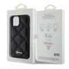 Etui Guess Quilted Metal Logo na iPhone 15 - czarne
