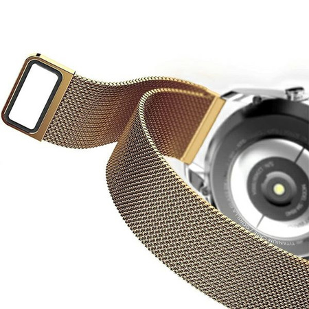 MERCURY PASEK MESH DO APPLE WATCH 42/44/45MM ZŁOTY ODPORNY NA ZADARTE RANTY