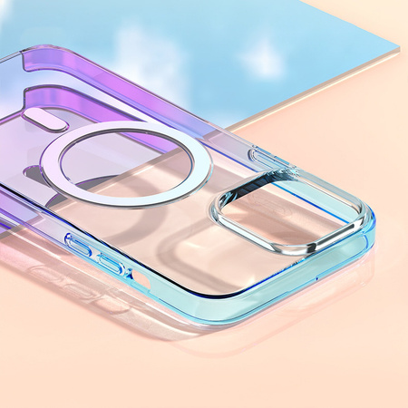 Kingxbar PQY Gradient Series magnetyczne etui do iPhone 13 Pro Max obudowa pokrowiec przezroczysty (kompatybilne z MagSafe)