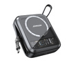 Joyroom powerbank indukcyjny 10000mAh Icy Series 22.5W z wbudowanym kablem USB C czarny (JR-L006)
