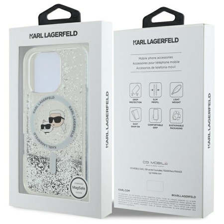 KARL LAGERFELD CASE DO IPHONE 16 PRO MAX 6.9 DO MAGSAFE Z LIQUID GLITTER