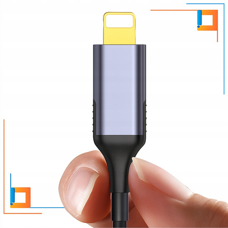 CO2 KABEL AUX DO IPHONE X 14 13 PRZEJŚCIÓWKA ADAPTER LIGHTNING MINI JACK 1M