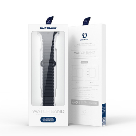 Dux Ducis Strap (Armor Version) pasek Apple Watch Ultra, SE, 8, 7, 6, 5, 4, 3, 2, 1 (49, 45, 44, 42  mm) silikonowa magnetyczna opaska bransoleta niebieski