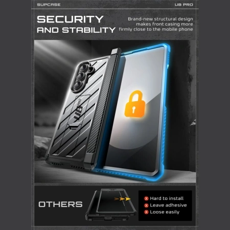 Etui Supcase Unicorn Beetle Pro na Samsung Galaxy Z Fold 7 - czarne