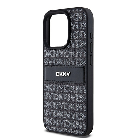 DKNY HARDCASE SKÓRZANE ETUI DO IPHONE 15 PRO MAX 6.7 Z LOGO METALOWYM MONO