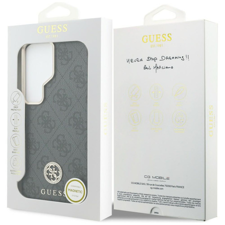 Etui Guess 4G Rhinestone Round Logo MagSafe do Samsung Galaxy S26 Ultra czarny
