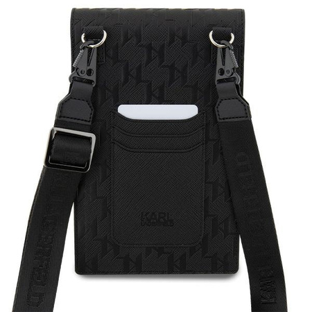 Karl Lagerfeld Torebka KLWBSAKHPKKczarny/black Saffiano Monogram Ikonik