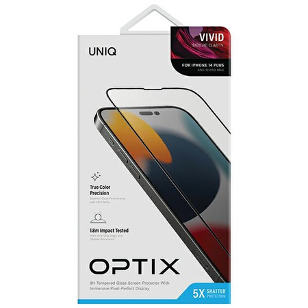 UNIQ SZKŁO HARTOWANE DO IPHONE 14 PLUS 6.7 Z APLIKATOREM WYTRZYMAŁE OCHRONA