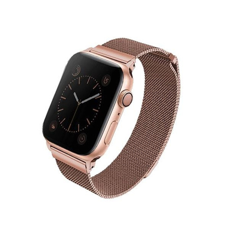 UNIQ pasek Dante Apple Watch Series 4/5/6/7/8/SE/SE2 38/40/41mm Stainless Steel różwo-złoty/rose gold