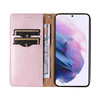 Magnet Strap Case etui do Samsung Galaxy S22 Ultra pokrowiec portfel + mini smycz zawieszka różowy