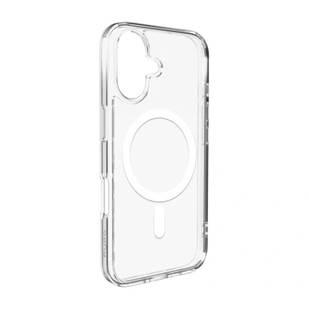 Etui Puro Lite Mag TPU+PC kompatybilne z MagSafe na iPhone 17 - przezroczyste z białym pierścieniem