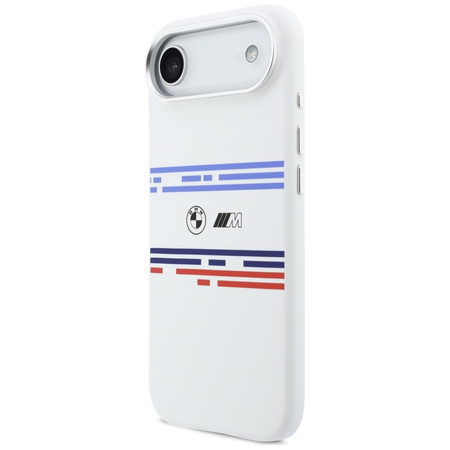 Etui BMW M Silicon Horizontal Line       MagSafe do iPhone Air biały