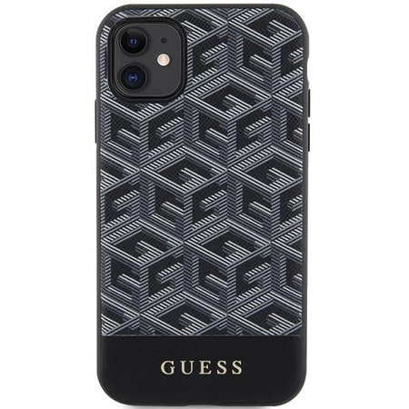 Etui Guess G Cube Stripes MagSafe GUHMN61HGCFSEK na iPhone 11 / Xr czarne