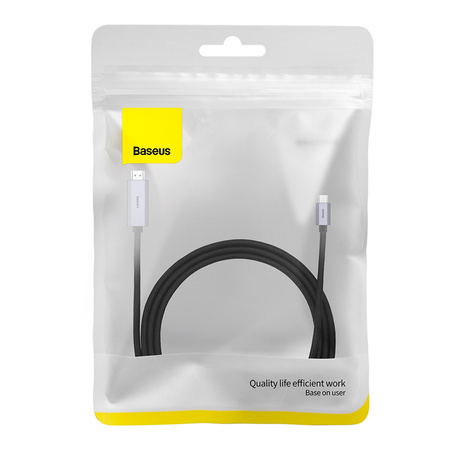 Baseus High Definition Series kabel adapter USB Typ C - HDMI 2.0 4K 60Hz 2m czarny (WKGQ010101)