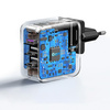 Ugreen szybka ładowarka sieciowa GaN USB / 2xUSB C 65W adapter wtyczka EU / UK / US czarna (CD296)