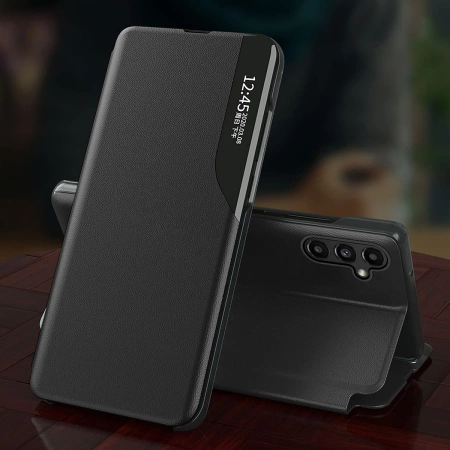 HURTEL ETUI CASE DO SAMSUNG GALAXY A14 Z KLAPKĄ PODSTAWKA EKOLOGICZNA SKÓRA