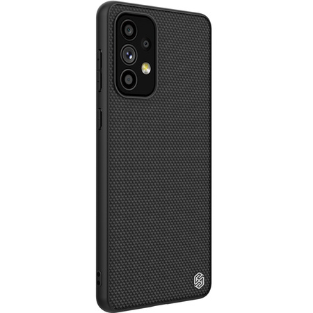 Nillkin Textured Case wytrzymałe wzmocnione etui z żelową ramką i nylonem na tyle Samsung Galaxy A73 czarny