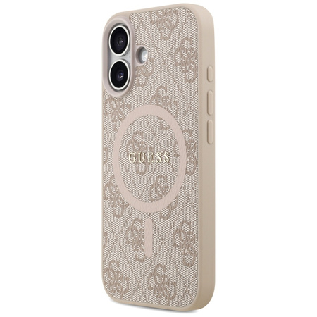 Etui Guess 4G Ring Classic Logo MagSafe  do iPhone 17 różowy