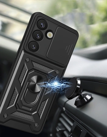 HURTEL ETUI PANCERNE HYBRID ARMOR CAMSHIELD DO SAMSUNG GALAXY S25 Z OSŁONĄ