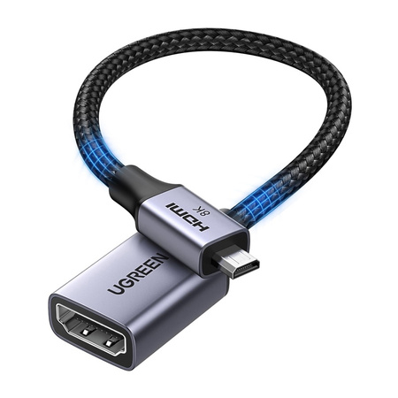 UGREEN KABEL MICRO HDMI DO HDMI 8K 60HZ 48GBPS DO TELEWIZORA MONITORA