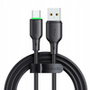 MCDODO KABEL USB-C SZYBKIE ŁADOWANIE DO SAMSUNG XIAOMI TYP C 6A 100W 1M LED CZARNY