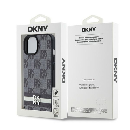 DKNY POKROWIEC DO IPHONE 15 PLUS 14 PLUS 6.7 HARDCASE Z WZOREM MONO STRIPES