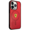 Etui Ferrari FEHMP14LURKR na iPhone 14 Pro - czerwone Translucent Magsafe