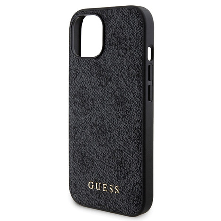 Zestaw Guess GUBPM5P15S4GEMGK iPhone15 6.1 hardcase + Powerbank 5000mAh MagSafe czarny/black 4G Metal Logo