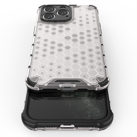 Honeycomb etui iPhone 14 Pro pancerny hybrydowy pokrowiec przezroczyste