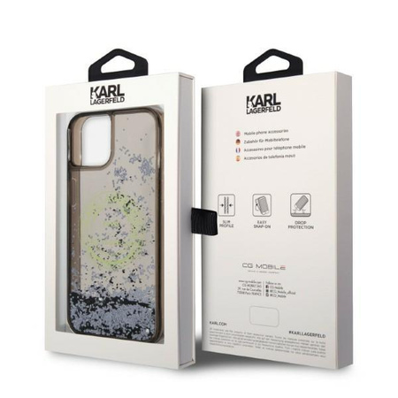 Karl Lagerfeld KLHCP14MLCRSGRK iPhone 14 Plus 6,7" czarny/black hardcase Liquid Glitter RSG