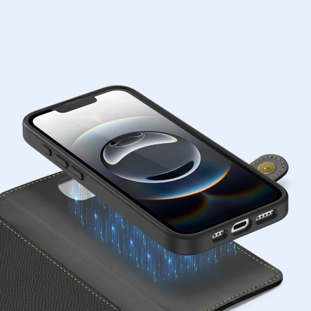DUX DUCIS ETUI LAWA DO IPHONE 16E Z PORTFELEM ODDZIELNYM I MAGNETYCZNYM