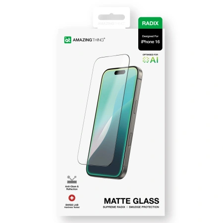 AMAZINGTHING SZKŁO HARTOWANE RADIX MATTE GLASS DO IPHONE 16 MATOWE
