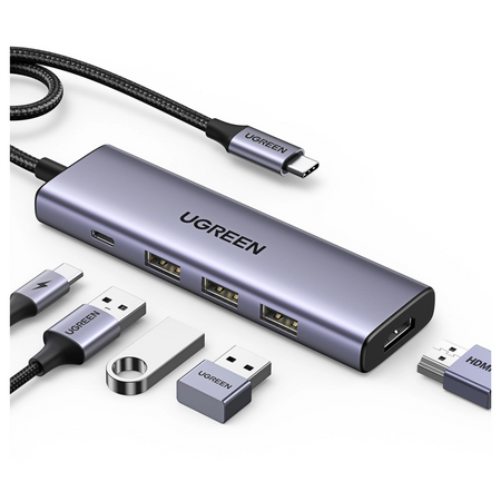 UGREEN HUB MULTIFUNKCYJNY USB-C DO MACBOOK PRO XPS 13 15 HDMI USB-A 3.0