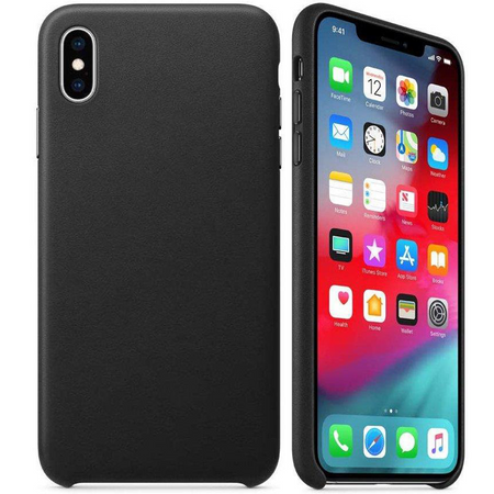 ECO Leather skórzane etui pokrowiec ze skóry ekologicznej iPhone 12 Pro Max czarny