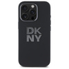 DKNY ETUI HARDCASE LIQUID SILICONE DO IPHONE 16 PRO 6.3 Z METALOWYM LOGO