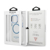 Guess GUHMP13LHTRMB iPhone 13 Pro / 13 6,1" niebieski/blue hard case Metal Outline Magsafe