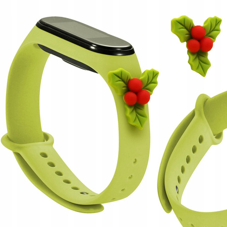 HURTEL STRAP XMAS OPASKA DO XIAOMI MI BAND 4 3 ZIELONY PASEK ŚWIĄTECZNY