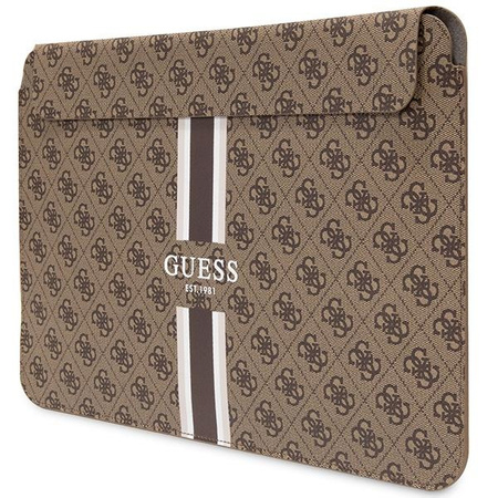 Etui Guess GUCS16P4RPSW 16" brązowy/ brown 4G Printed Stripes