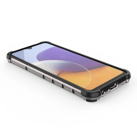 HURTEL HONEYCOMB ETUI PANCERNE DO SAMSUNG GALAXY A22 4G Z ŻELOWĄ RAMKĄ