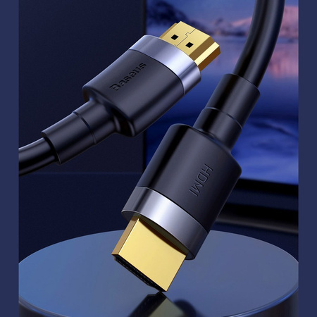 Baseus Cafule kabel przewód HDMI 2.0 4K 60 Hz 3D 18 Gbps 3 m czarny (CADKLF-G01)