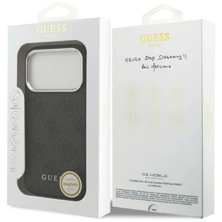 GUESS ETUI 4G CLASSIC LOGO MAGSAFE DO IPHONE 17 PRO OCHRONA MAGNETYCZNA