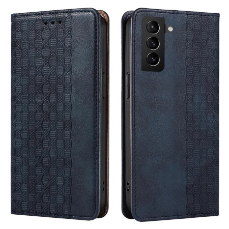 Magnet Strap Case etui do Samsung Galaxy S22+ (S22 Plus) pokrowiec portfel + mini smycz zawieszka niebieski