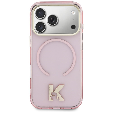 Etui Karl Lagerfeld IML K Head Logo      MagSafe do iPhone 17 Pro Max różowy